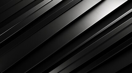 Obraz premium close-up view of sleek black stripes with a smooth texture and glossy finish, creating a striking contrast. This modern and stylish pattern provides a sense of elegance and minimalism, design projects