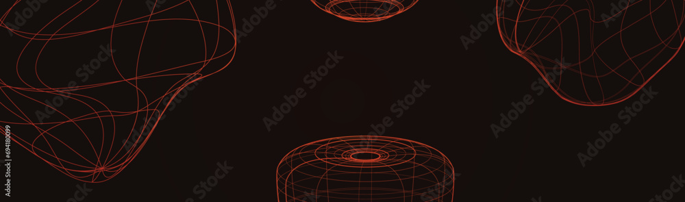 Poster a modern background design with geometric shaped lines. line art modern background vector design.