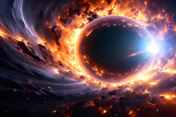 supernova-explosions-wormholes-black-holes-images-of-stars-being-destroyed. Generative AI