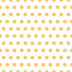 Fototapeta premium オレンジ色の花のパターン、背景素材