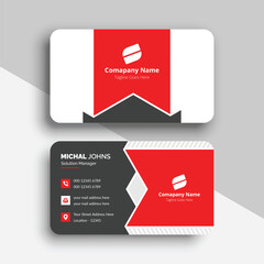 Clean Business Card Template Design Corporate identity Business Card Design