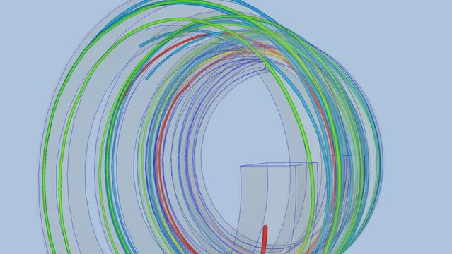 CFD simulation Computational fluid dynamics - spring tunnel airflow simulation
