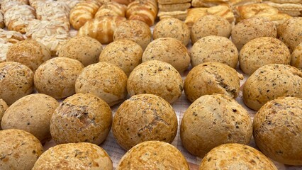 close up of walnuts on the market