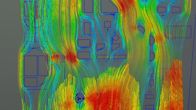 CFD simulation Computational fluid dynamics - Toronto wind airflow simulation