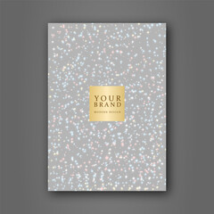 abstract colorful Bokeh circles for Christmas background. Elegant trendy vector collection for catalog, brochure template, invite layout, booklet