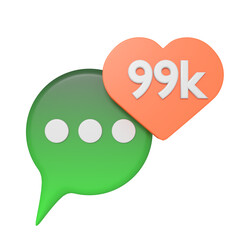 Social Media Bubble With 99 K Like