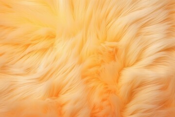 Vibrant Yellow and Orange Fluffy Fur Background: Soft and Cozy Texture