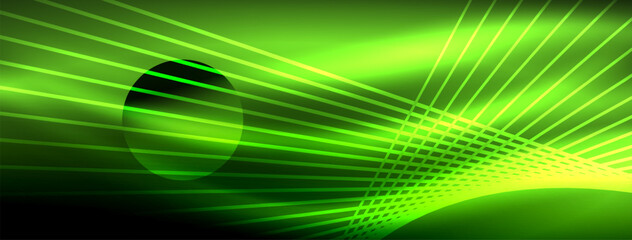 Neon light glowing line vectors: vibrant colors, sleek lines. Captivating design style inspired by neon signs. Electric energy for websites, ads, and more