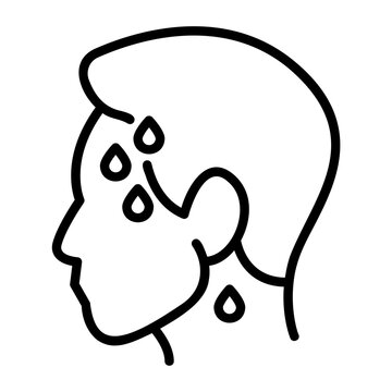 recommend clip art: sweat outline icon
