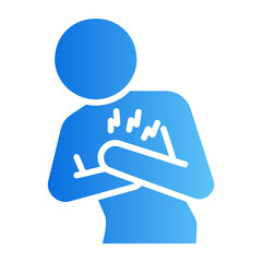 chest pain gradient icon