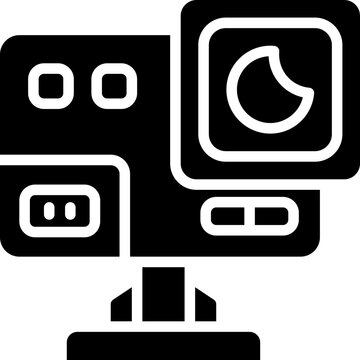 action camera icon. vector glyph icon for your website, mobile, presentation, and logo design.