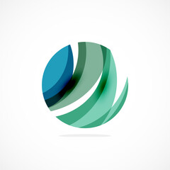 Abstract circle logo, dynamic aesthetic. Simplicity suggests connectivity, fluidity, and energy, making it a versatile choice for brands seeking a modern, visually engaging identity