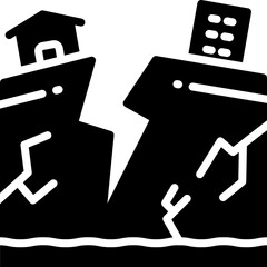 earthquake icon. vector glyph icon for your website, mobile, presentation, and logo design.