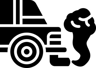 car pollution icon. vector glyph icon for your website, mobile, presentation, and logo design.