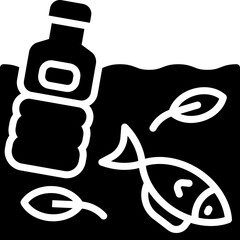 water pollution icon. vector glyph icon for your website, mobile, presentation, and logo design.