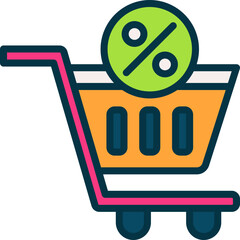 shopping cart icon. vector line icon for your website, mobile, presentation, and logo design.