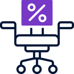 furniture discount icon. vector line icon for your website, mobile, presentation, and logo design.