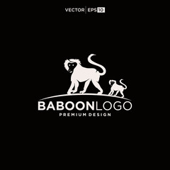Baboon Monkey Logo Simple  Clean design