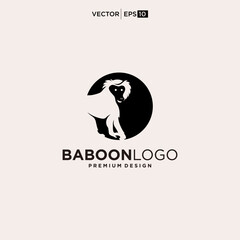Baboon Monkey Logo Simple  Clean design