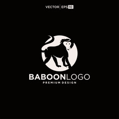 Baboon Monkey Logo Simple  Clean design