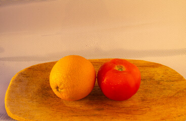 fresh tomato and orange