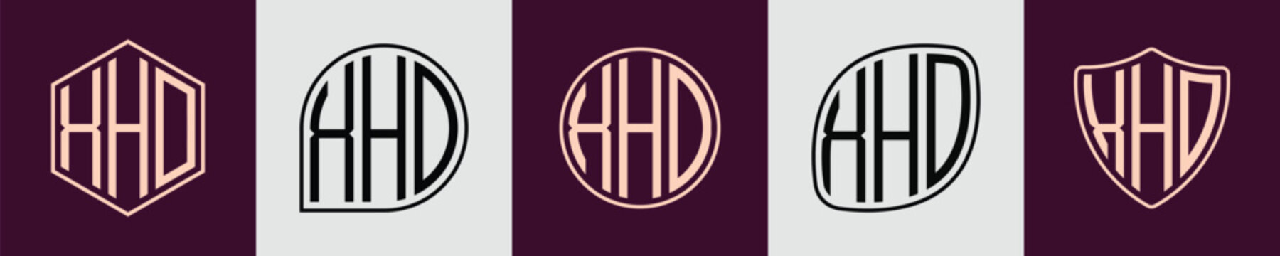Creative simple Initial Monogram XHD Logo Designs.