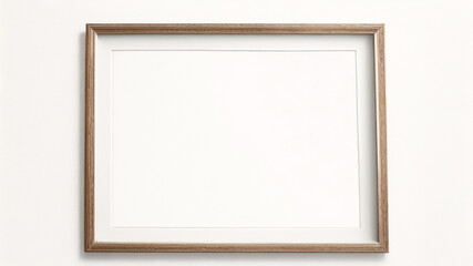 Leere hölzerne Bilderrahmen-Attrappe isoliert auf transparentem Hintergrund, horizontale Landschaftsgrafik-Vorlage für Foto, Bild, Bild, Wandkunst, Text, Zitat. Rahmen aus hellem Eichenholz.