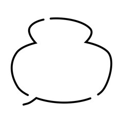 手描きの線画吹き出しイラスト