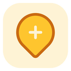 Fototapeta premium Editable add location vector icon. Map, location, navigation. Part of a big icon set family. Perfect for web and app interfaces, presentations, infographics, etc