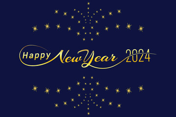 Fototapeta na wymiar 2024 Happy New Year vector elegant luxury modern unique and creative concept to colorful and trendy design for banner, poster, calendar, and greeting Happy New Year