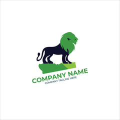 Free vector flat design lion logo design