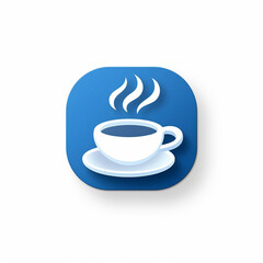 Powder Blue Coffee Cup Icon