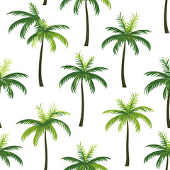 Pattern of coconut trees for use as a summer background.