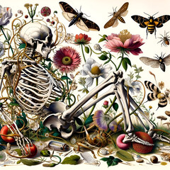 "Botanical Skeleton Symphony"
