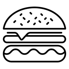 Cheeseburger icon. Hamburger icon