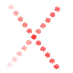 Letters x flower 