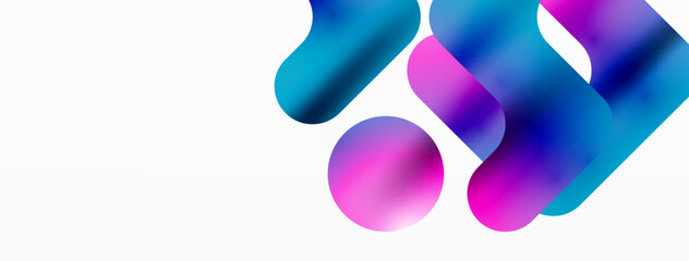 Serene Symmetry. Minimalist Lines and Circles Merge in a Tranquil Dance of Gradients, Shaping an Enchanting Abstract Backdrop of Elegance