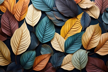 colorful leaves background - Powered by Adobe