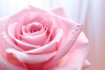  Pink Rose in Full Bloom