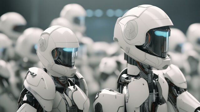 cinematic ai robot workforce wallpaper