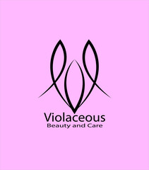 Logo beauty and care letter V