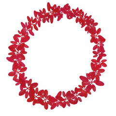 Obraz premium frame made of red beads