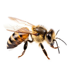 bee isolated on a transparent background.