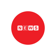 news sign on white background