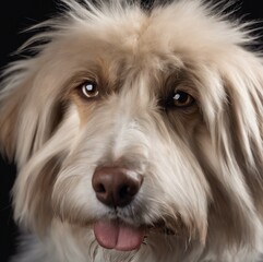 Close up portrait of a dog