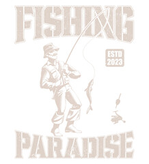 Retro fishing t shirt