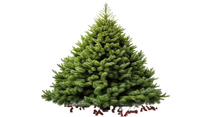 Christmas tree isolated on white or transparent background