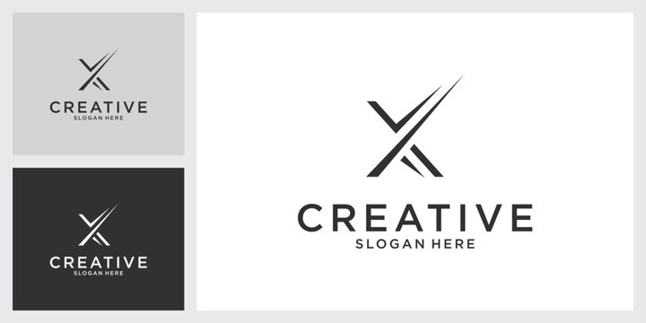 Initial letter X monogram logo design vector.