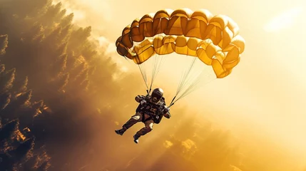 Deurstickers skydiving sport © dedy