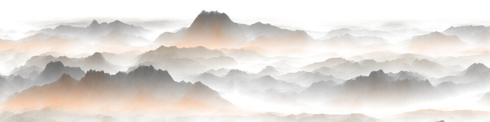 clouds in the mountains